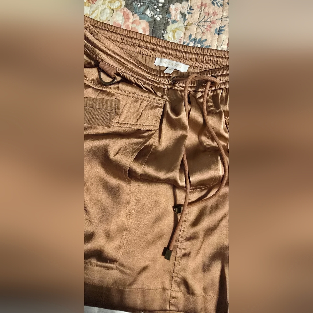 Anthropologie Love The Label Silky Cargo Mini Skirt - Picture 8 of 8